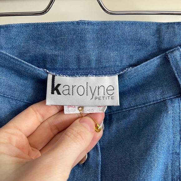 90’s lightweight denim cotton buttoned skirt / 6p - Picture 12 of 13